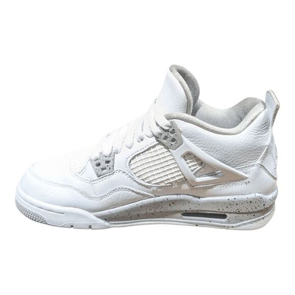 NIKE Air Jordan 4 Retro 'White Oreo' Sneakers Size 5.5Y/W7 - Picture 6 of 13